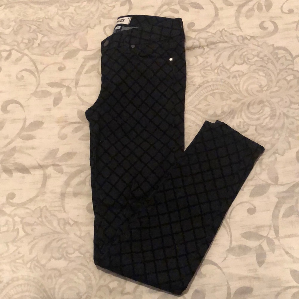 Paige lattice print dark denim